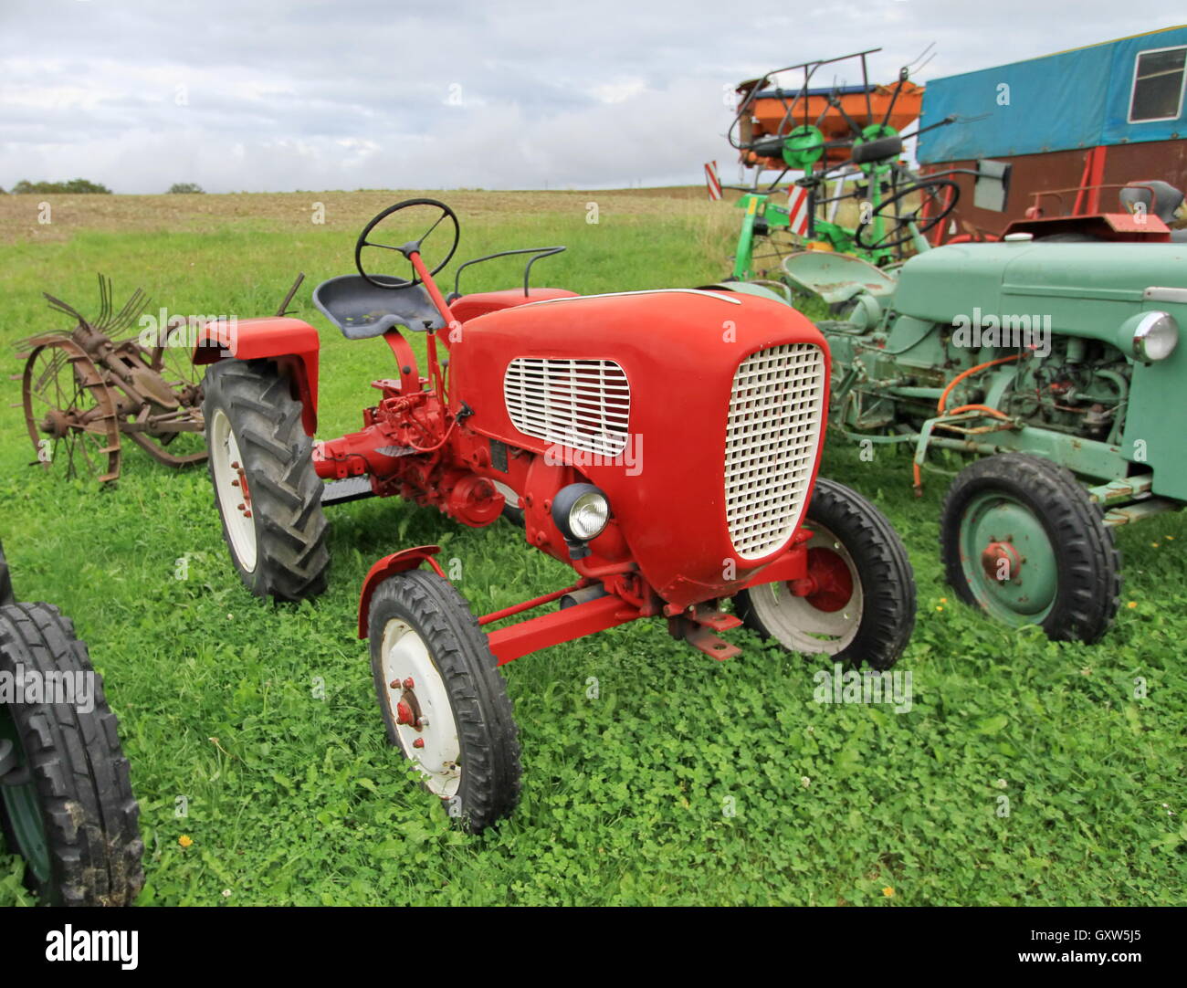 Antique tractor Stock Photo