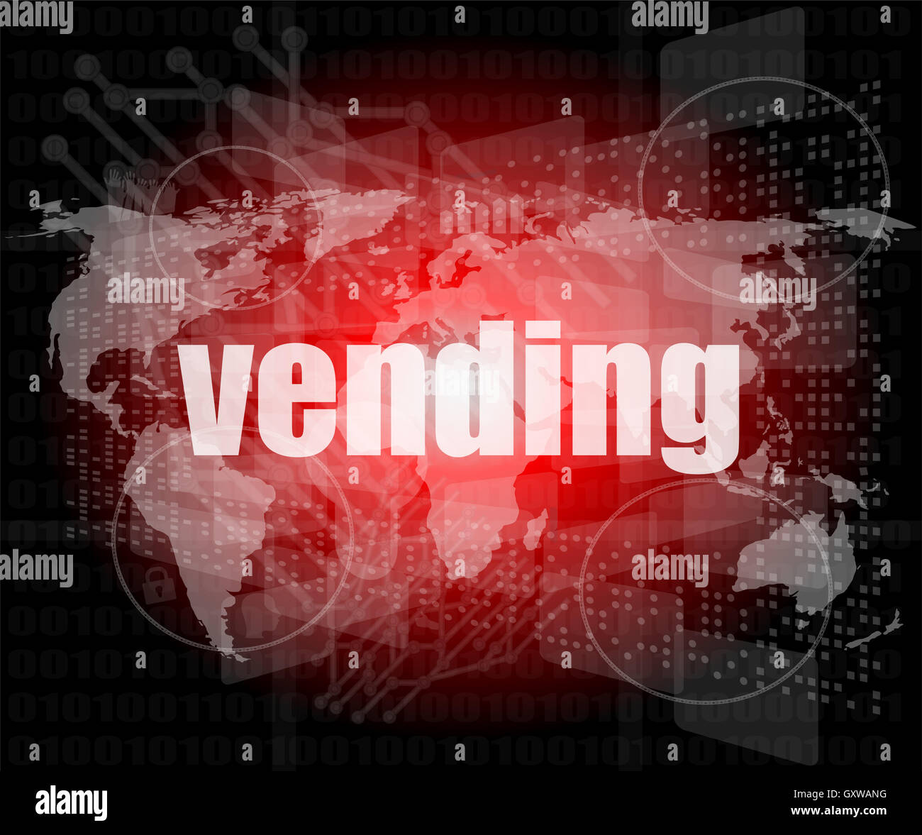 business concept: vending words on digital screen, 3d Stock Photo