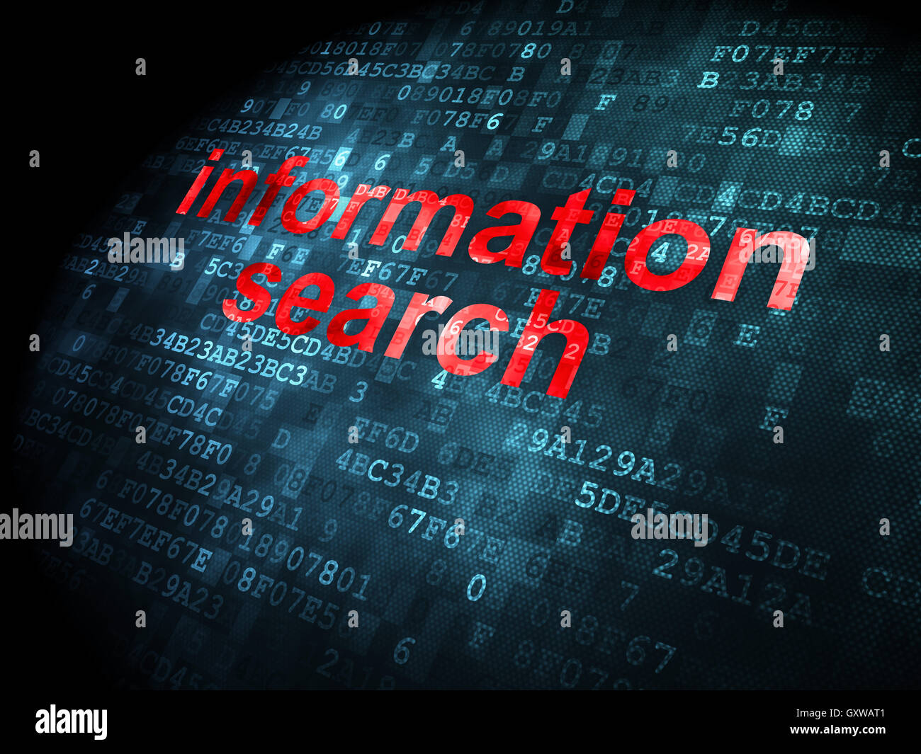 Information concept Information Search on digital background Stock