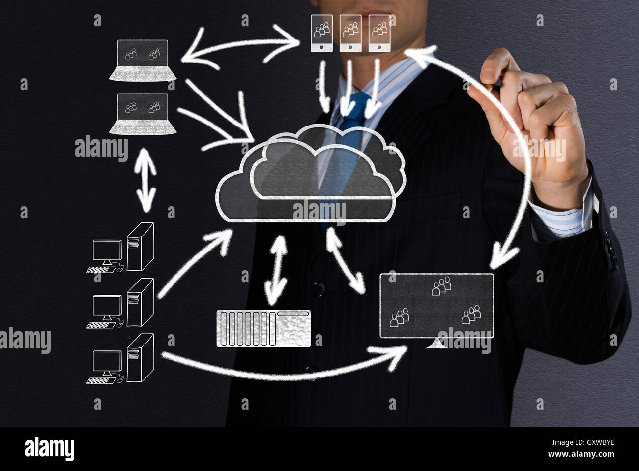 Concept image of high cloud technologies Stock Photo - Alamy