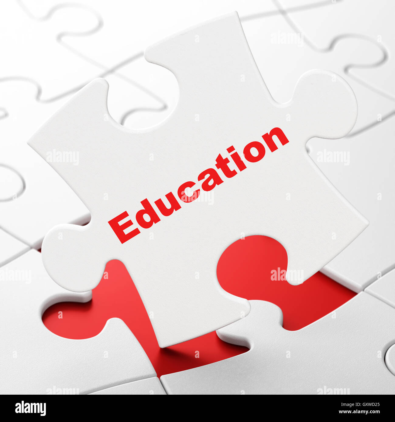 Education concept: Education on puzzle background Stock Photo - Alamy