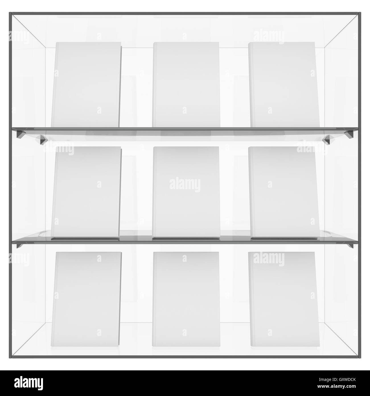 Glass Cube Boxes Clear Acrylic Showcases Stock Illustration