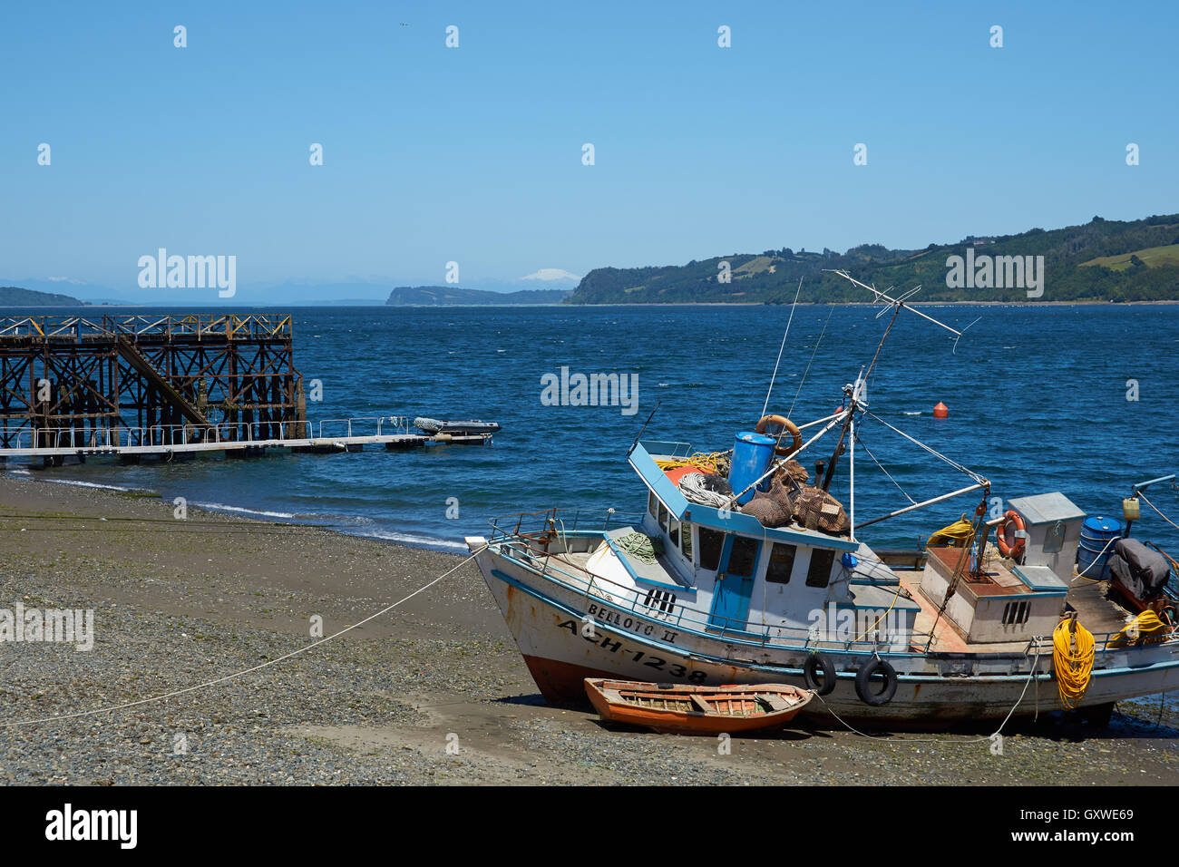Fishing Boat on the Beach Stock Photo Alamy