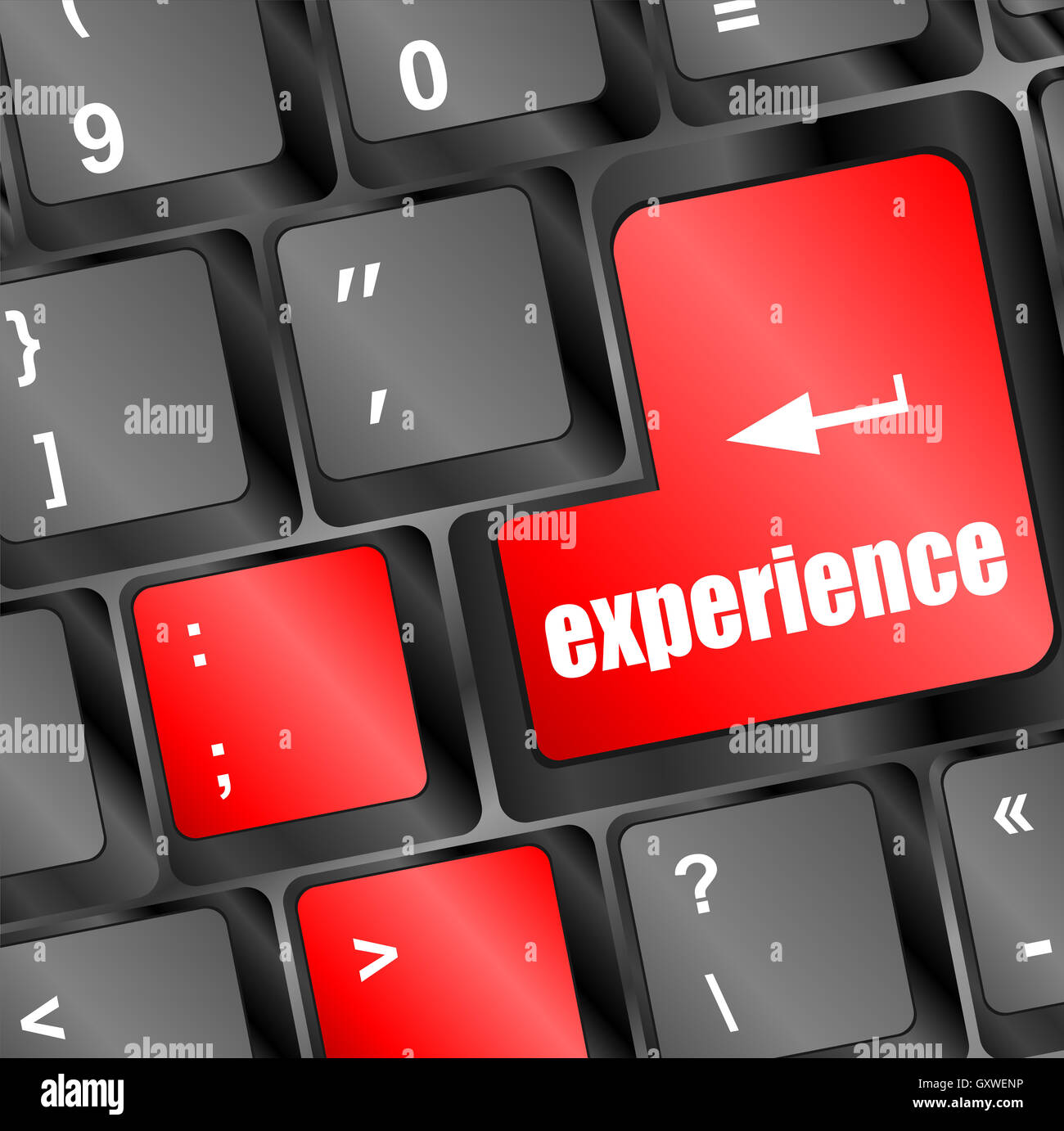experience word on computer keyboard key Stock Photo - Alamy