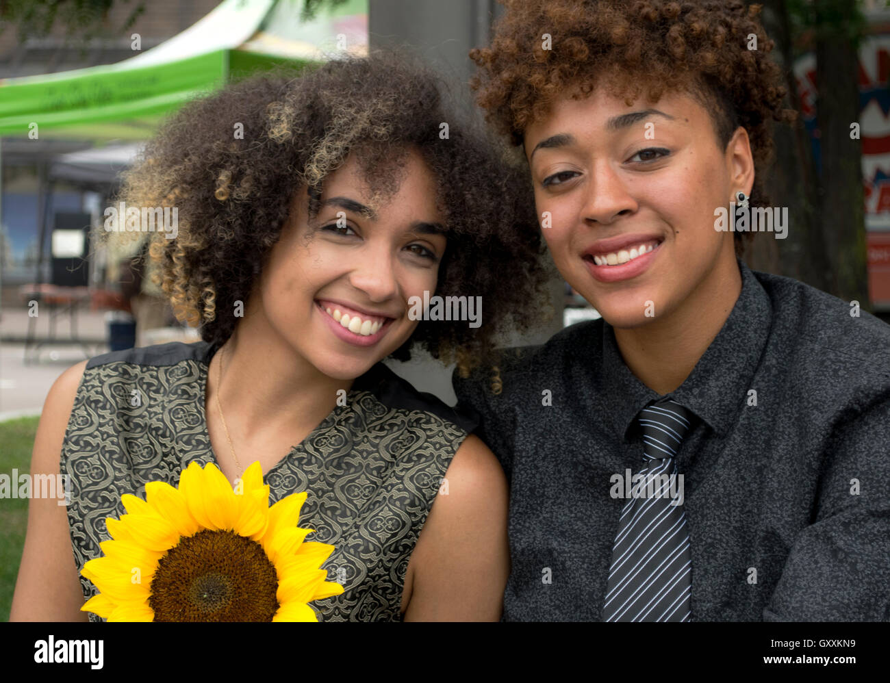African American woman alternative lifestyle couple Stock Photo