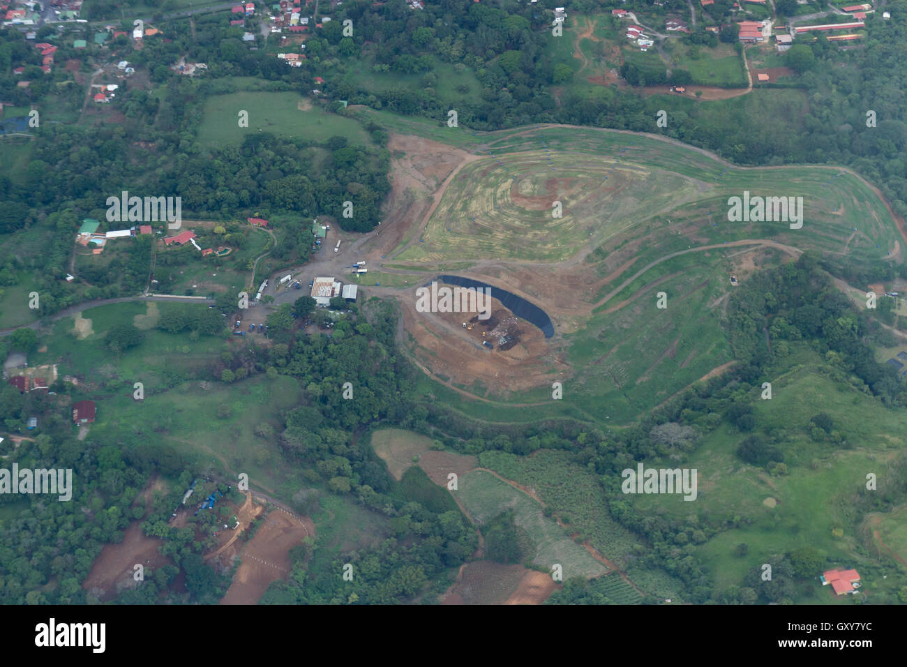 San Jose, Costa Rica May 24 aerial view of the city of a garbage