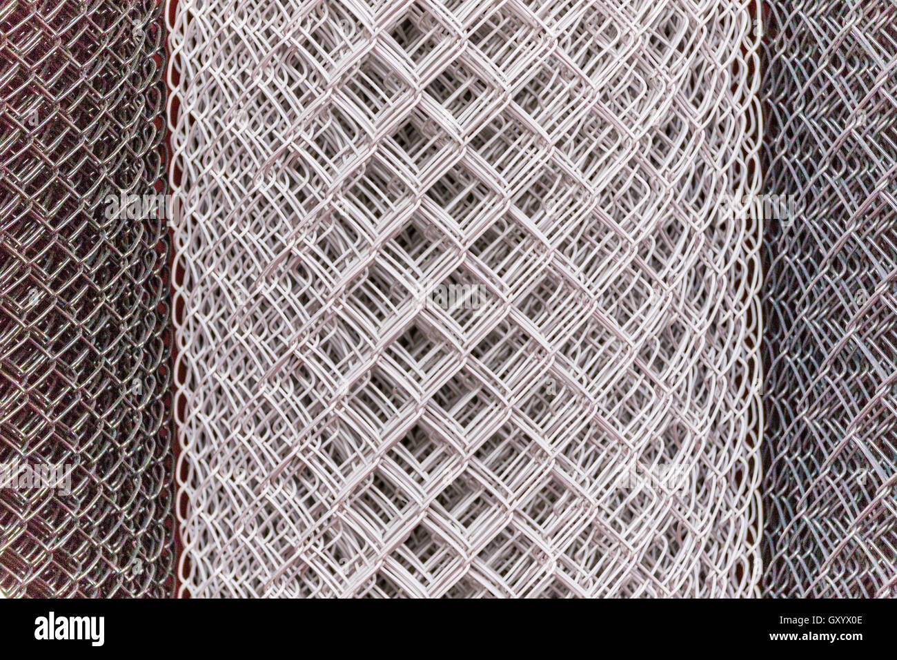 rolls of wire mesh Stock Photo