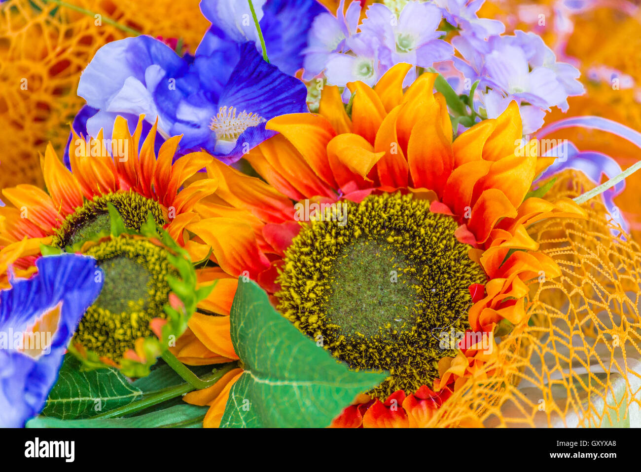 arrangement of artificial flowers Stock Photo Alamy