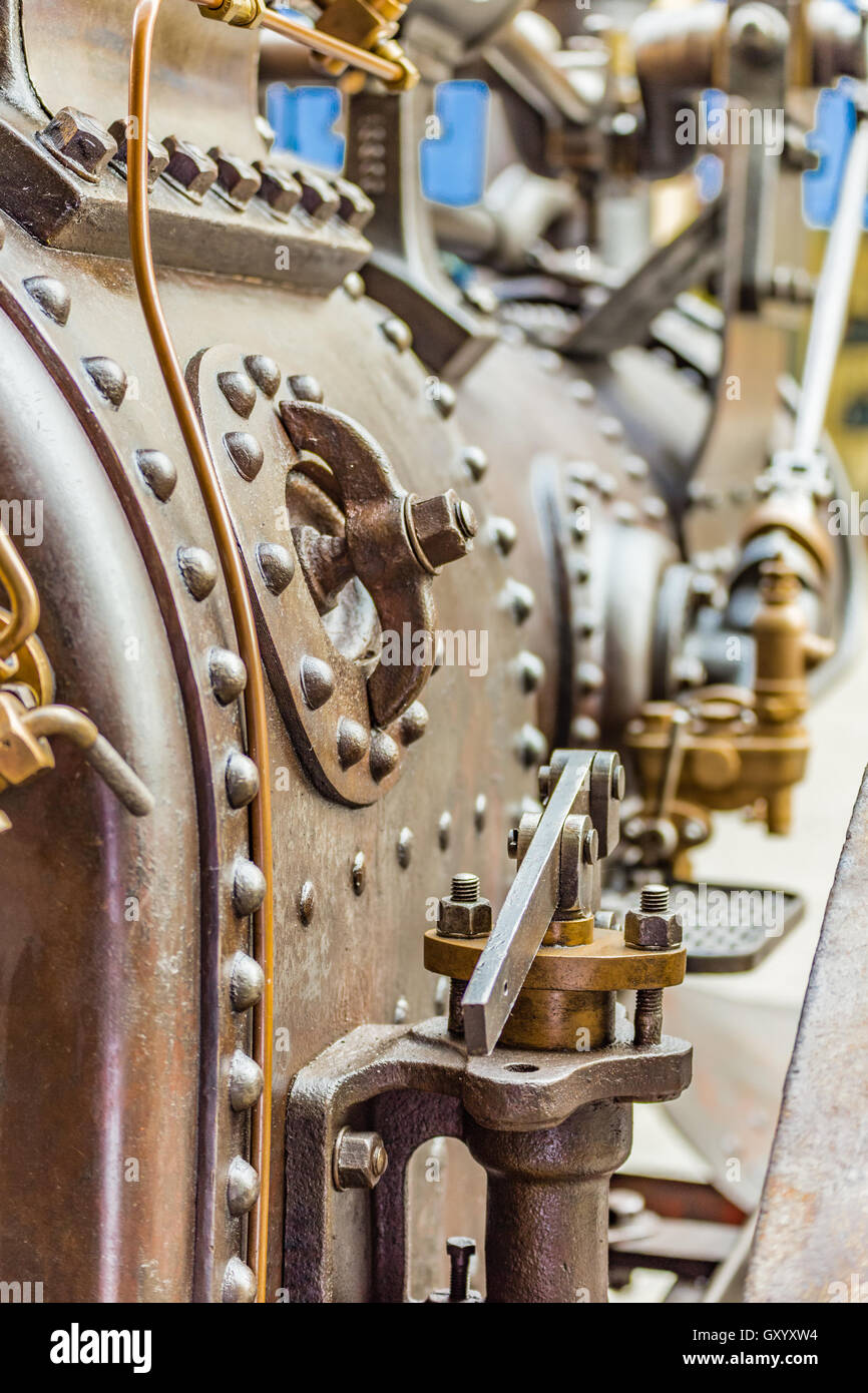 Steam Engine 1900 details of a 1900 steam locomotive Stock Photo - Alamy