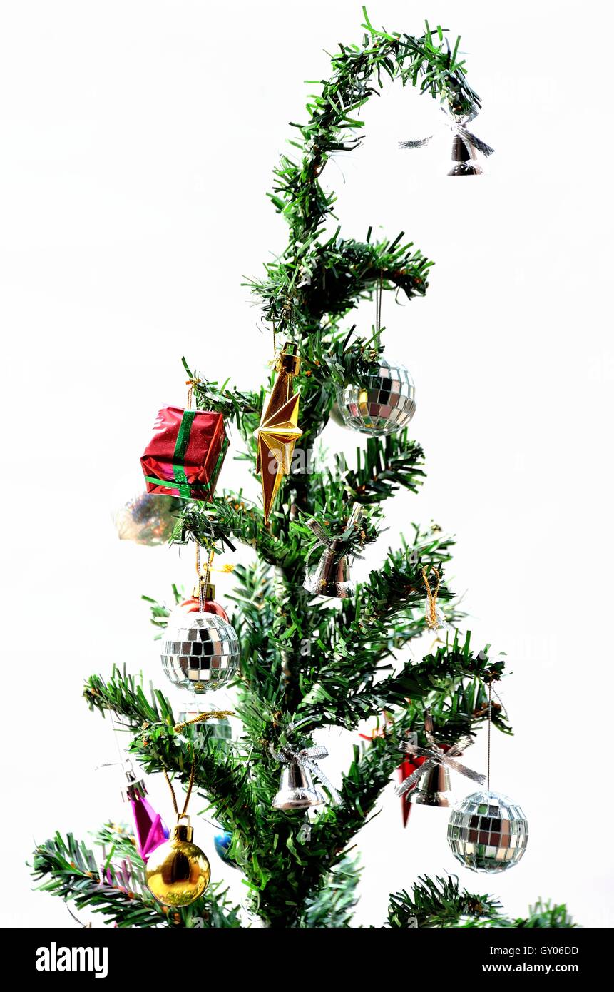 Christmas Tree in white background Stock Photo Alamy