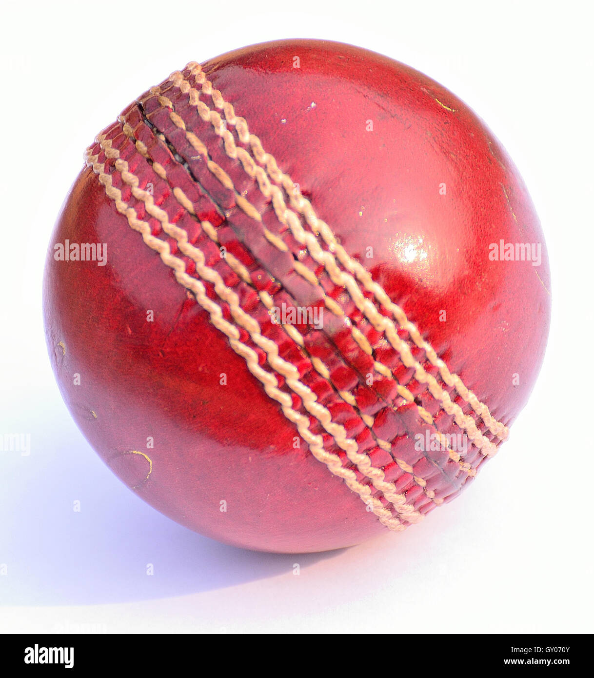 Cricket ball in white background Stock Photo Alamy