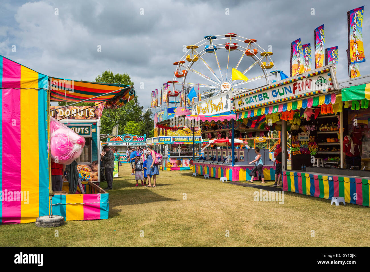 The Wonder Shows midway at the Icelandic Festival in Gimli, Manitoba, Canada. Stock Photo