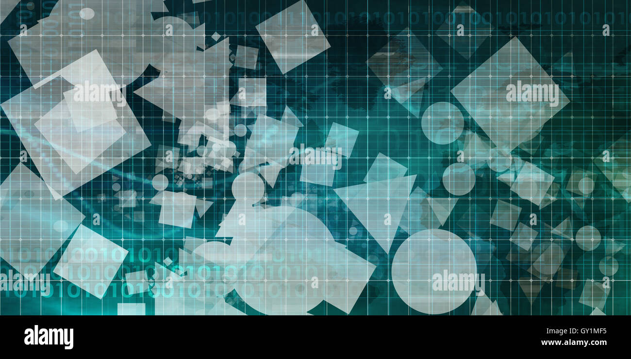 Abstract Data Concept with Random Shapes as Art Stock Photo - Alamy