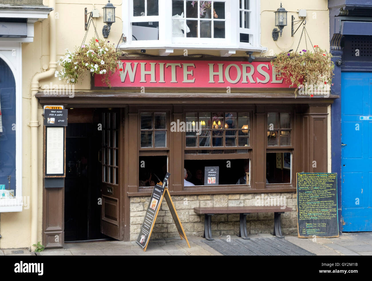 Around the University city of Oxford england The White Horse Pub as seen in Discovery of Witches