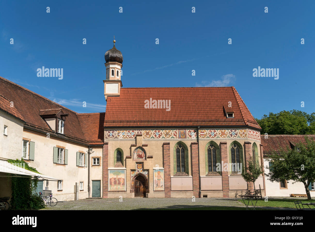 Palace Chapel of Blutenburg Castle in Munich Obermenzing, Bavaria, Germany Stock Photo