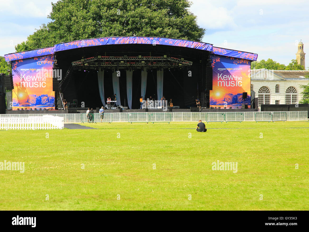 Kew the Music stage summer 2016, at Royal Botanic Gardens, Kew, London