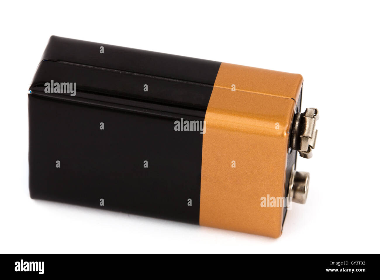 One square battery, isolated on white background Stock Photo - Alamy