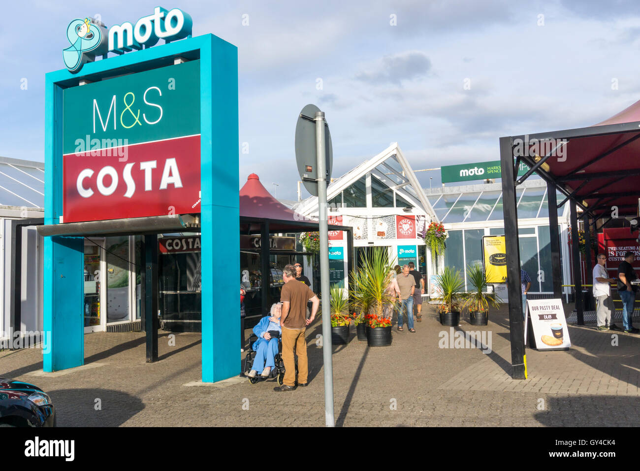 Exeter Services on the M5 motorway in Devon, England. Stock Photo