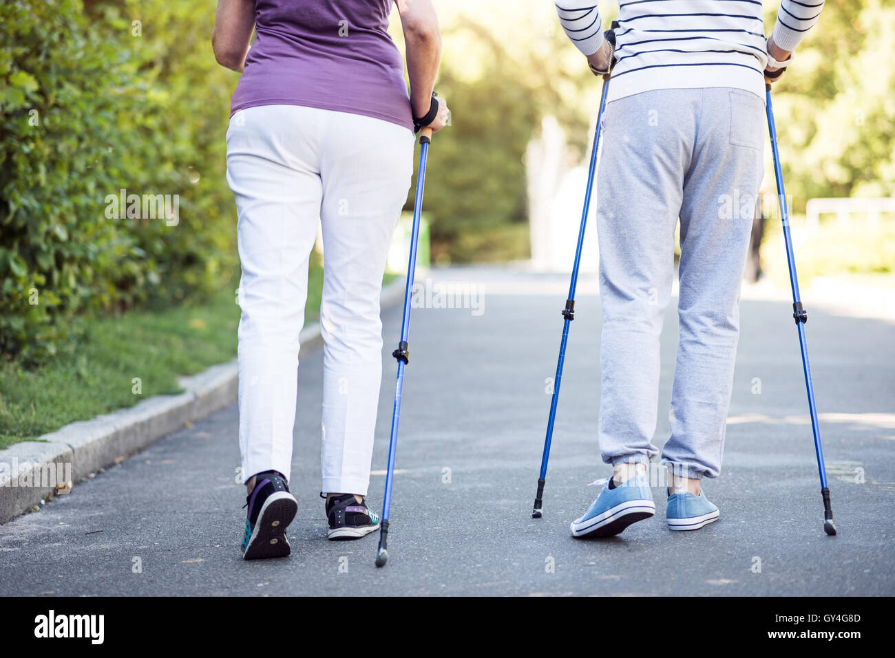 Older man walking along track hi-res stock photography and images - Alamy