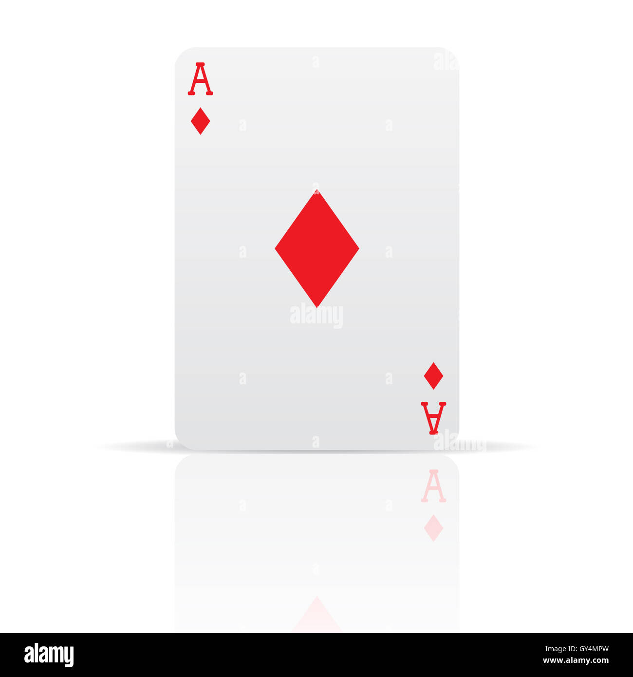 Suit diamonds card isolated on white Stock Photo - Alamy