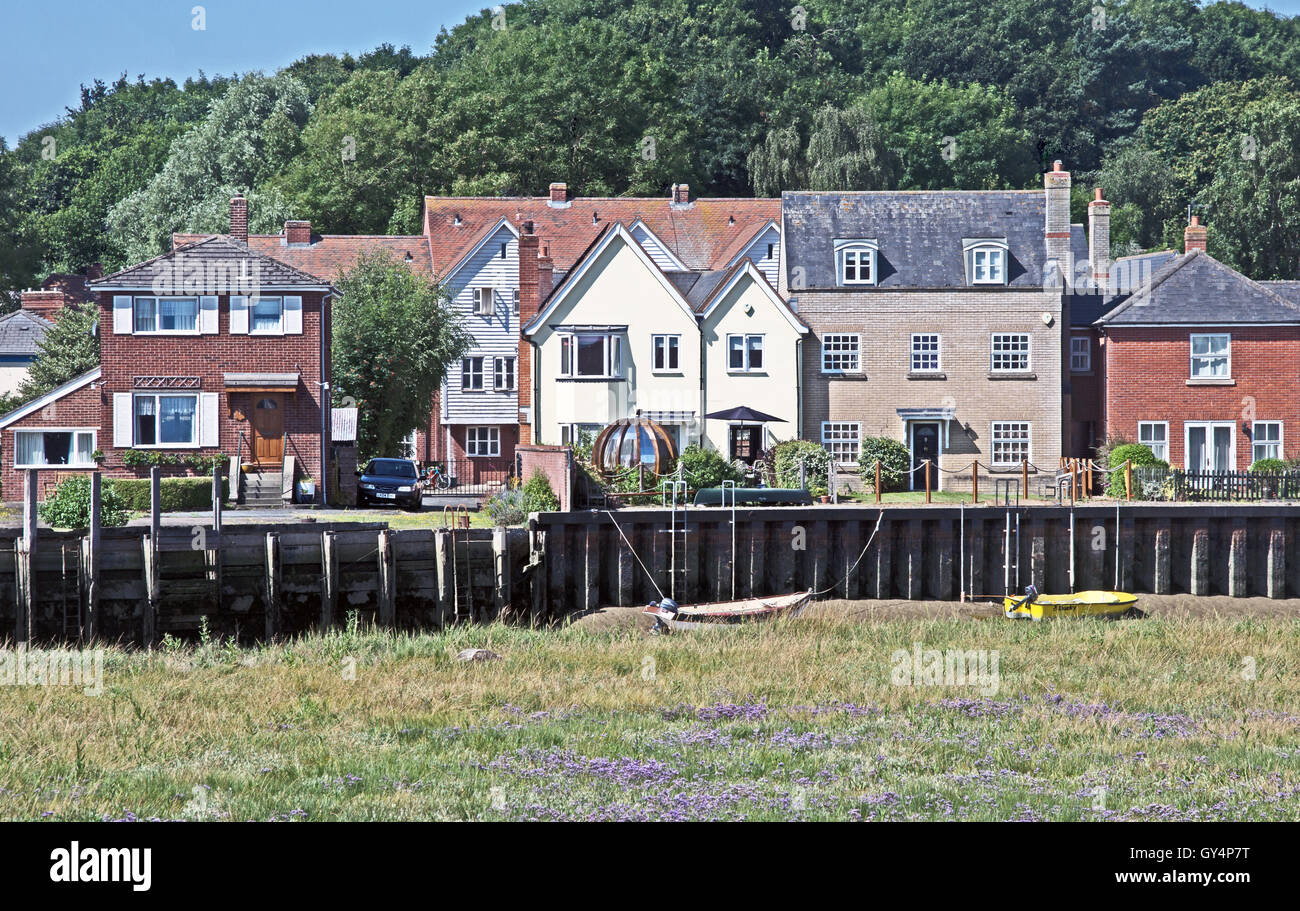 Rowhedge, Wivenhoe, House By River Colne, Essex, England Stock Photo