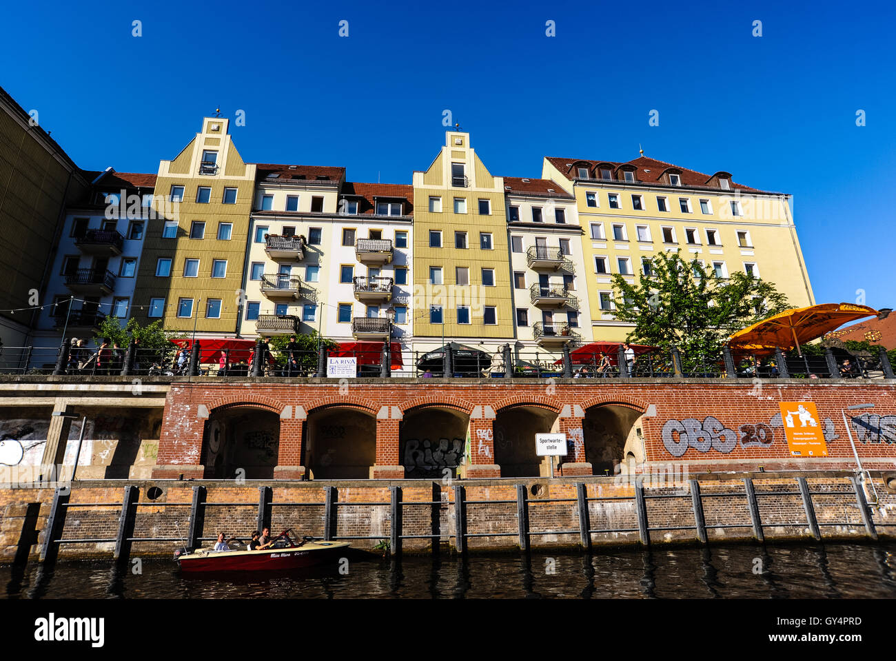 Berlin, Germany. Nikolaiviertel, Nikolai Quarter, is the reconstructed ...