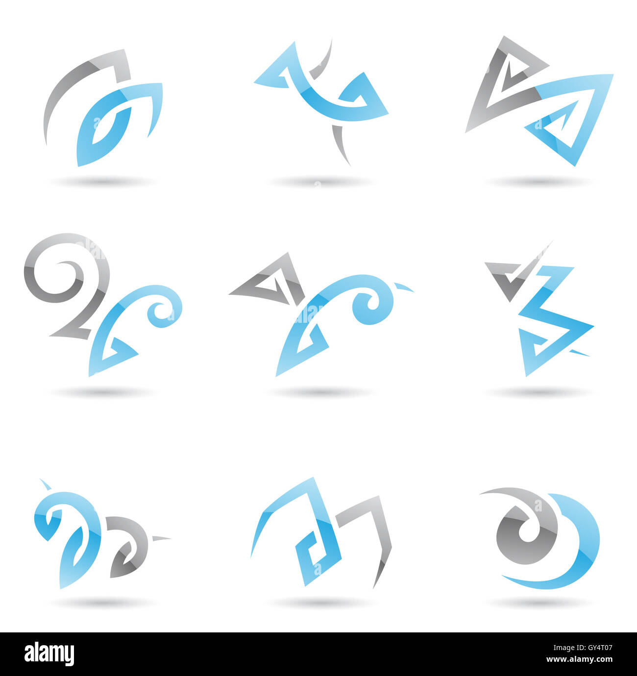 Vector illustration of Swirly Abstract Line graphics Stock Photo - Alamy