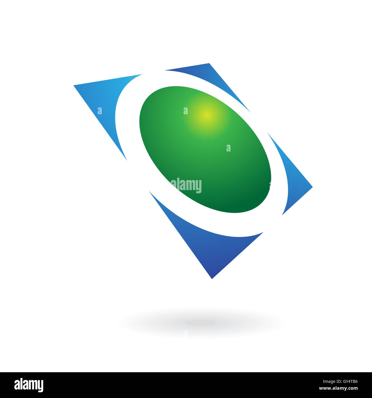 Green and blue glossy logo icon and graphic design element Stock Photo ...