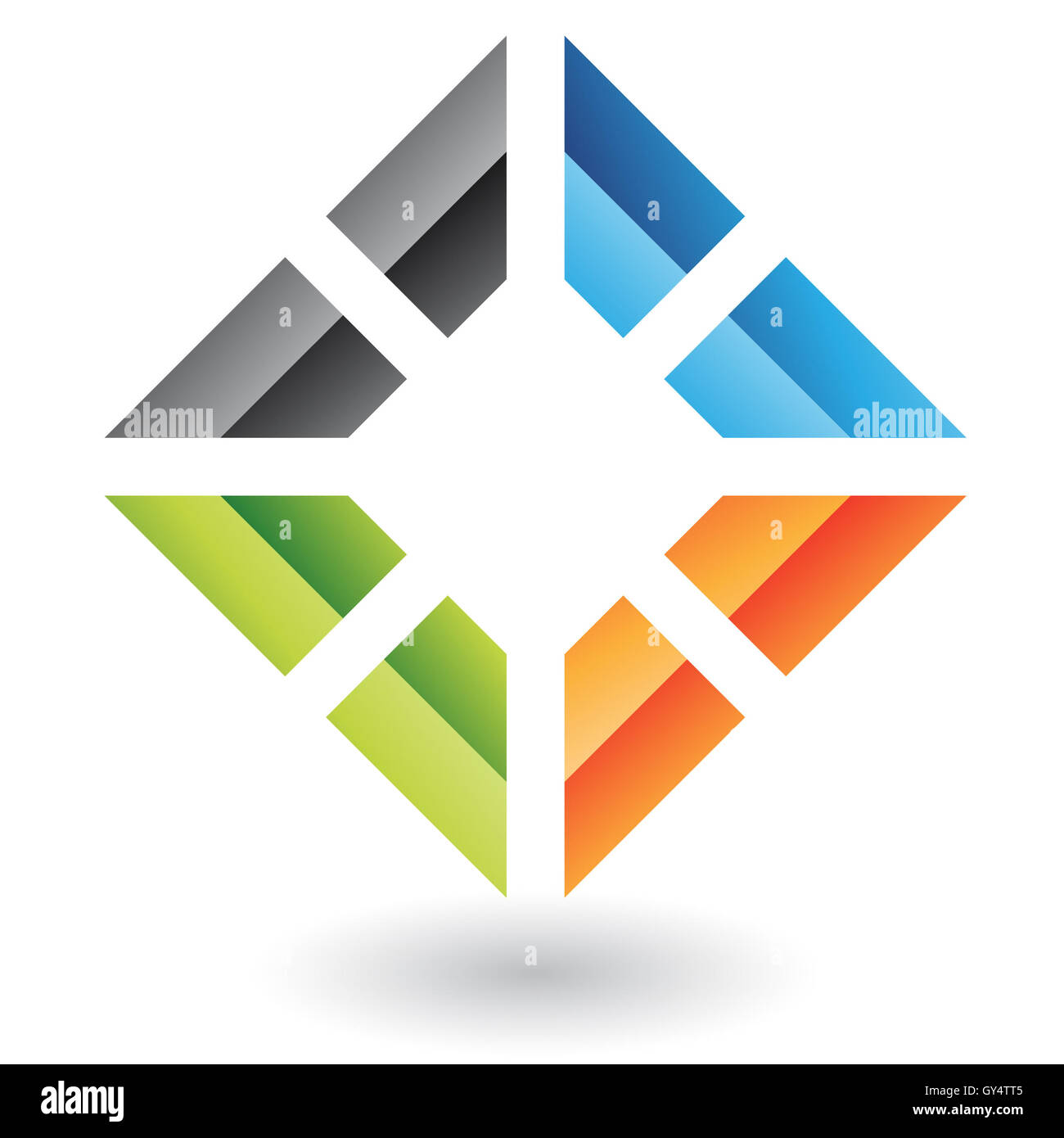 3d geometric logo icon and design element Stock Photo - Alamy