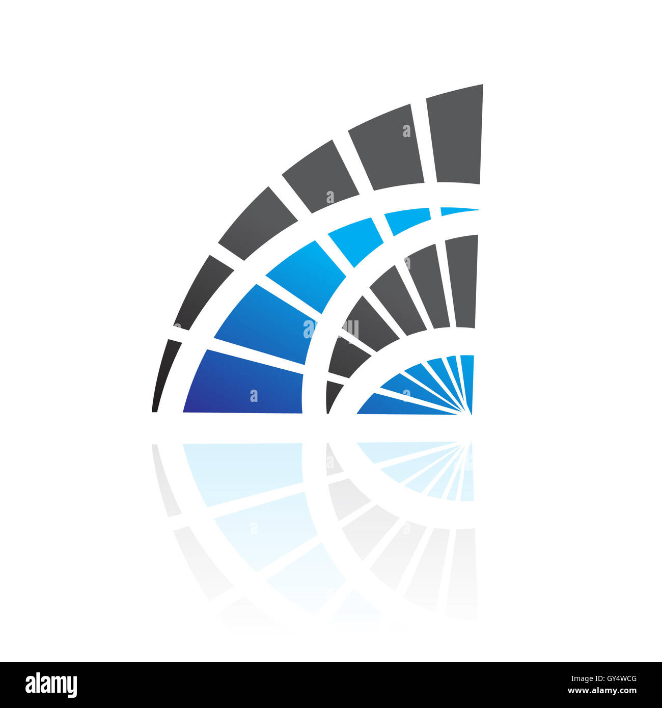 Abstract blue and black logo icon and design element Stock Photo - Alamy