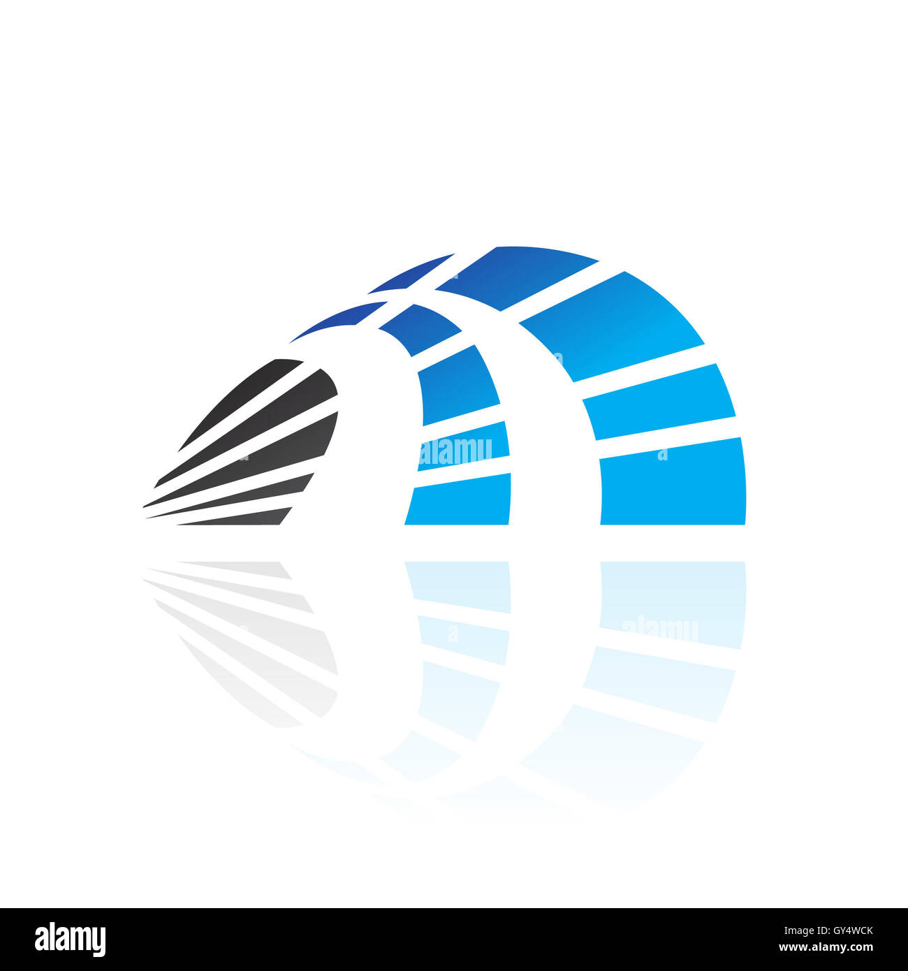 Abstract blue and black logo icon and design element Stock Photo - Alamy