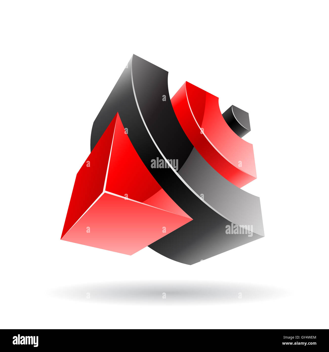 3d colorful cubic logo icon and design element Stock Photo - Alamy