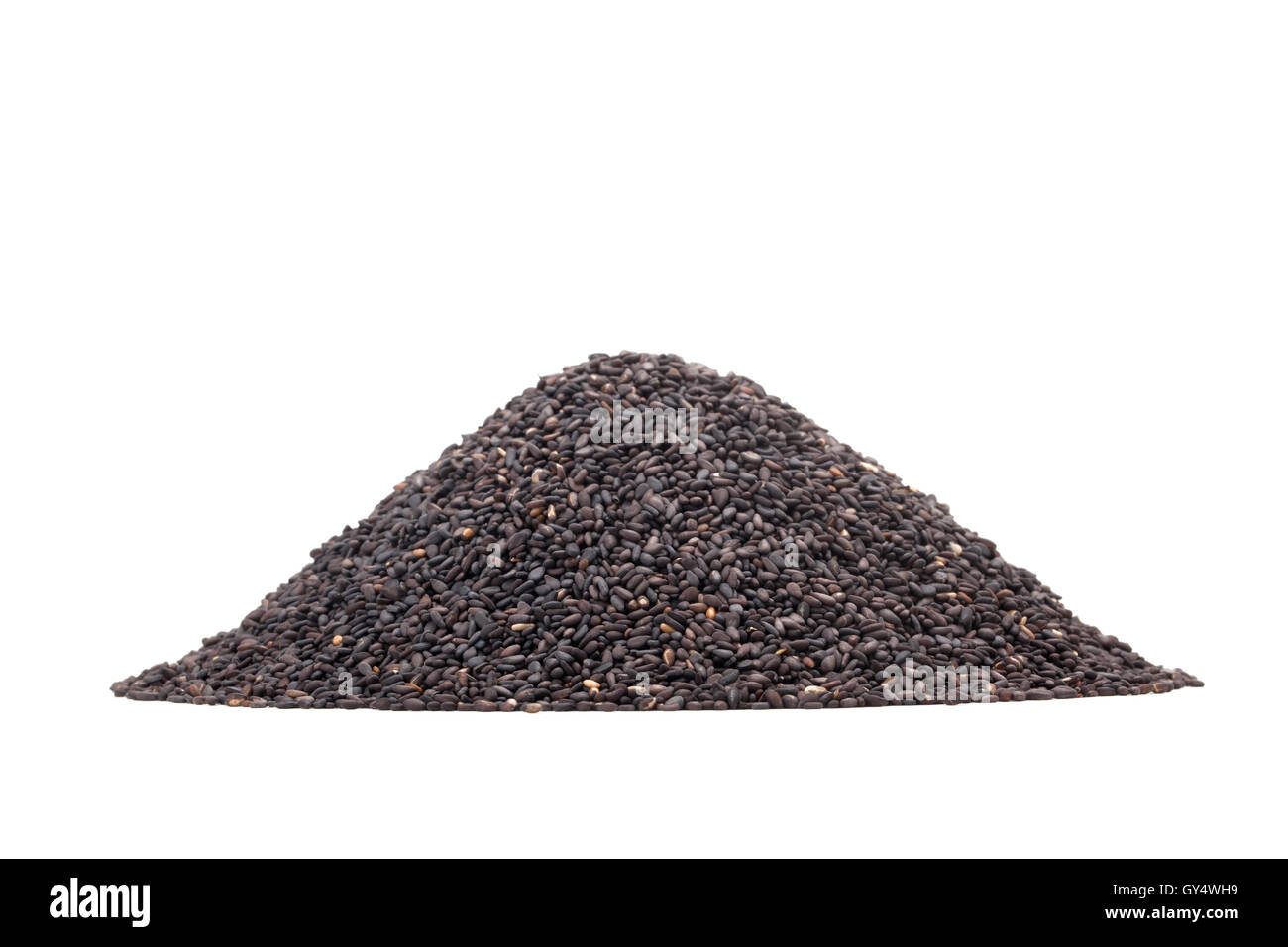 black sesame isolated on white background Stock Photo - Alamy