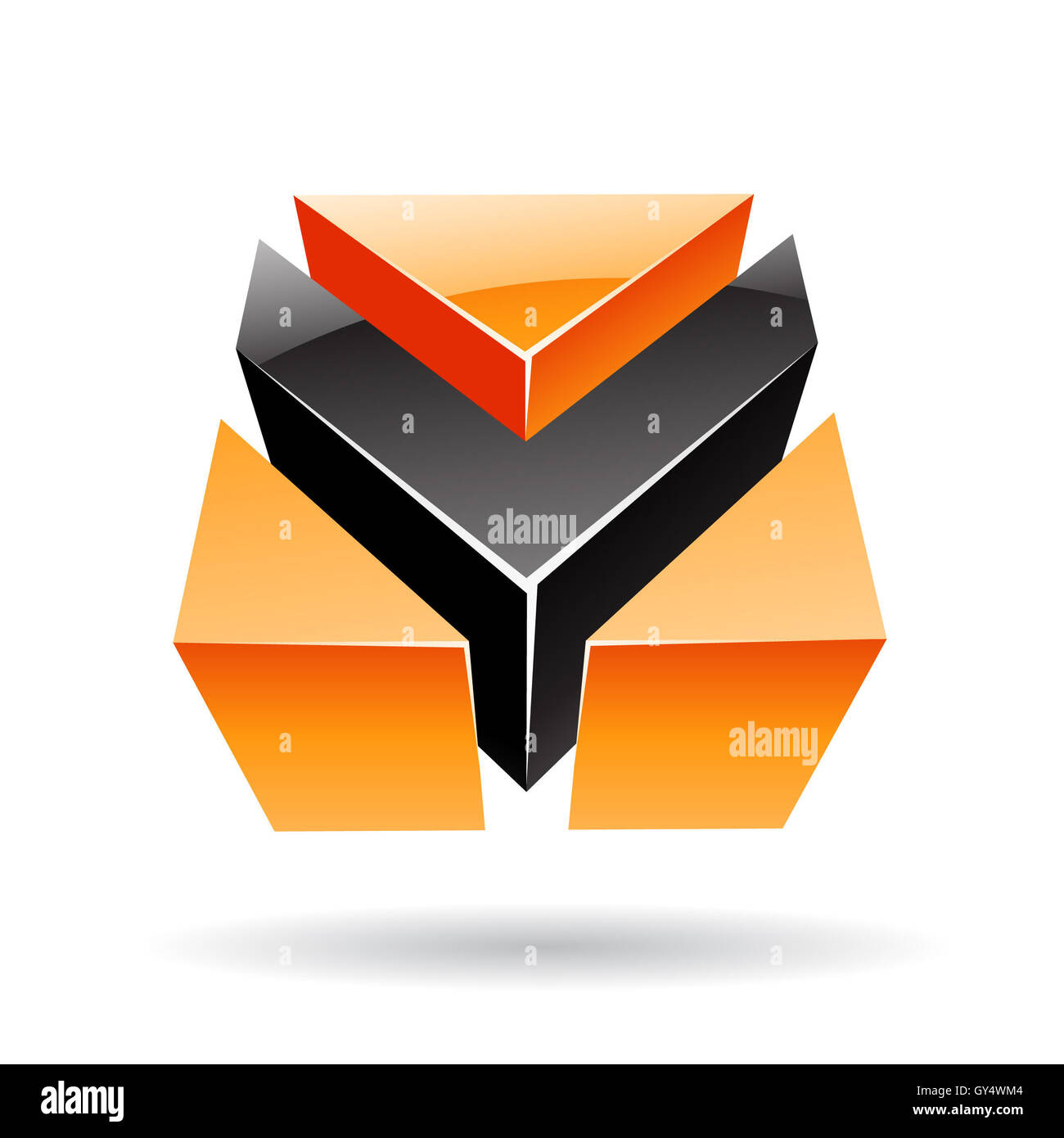 3d colorful cubic logo icon and design element Stock Photo - Alamy