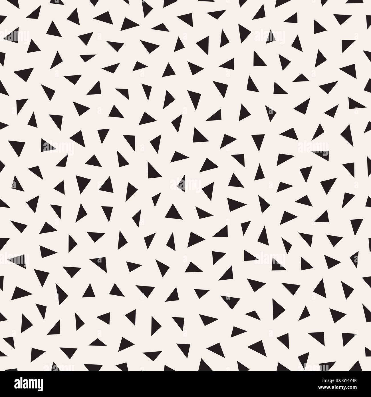 Vector Seamless Black And White Jumble Triangle Pattern Stock Vector ...