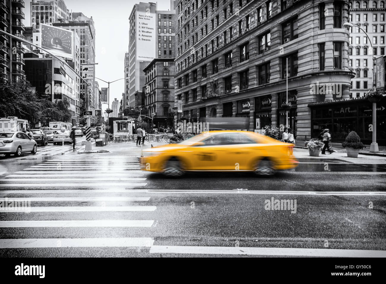 New York Taxi Stock Photo