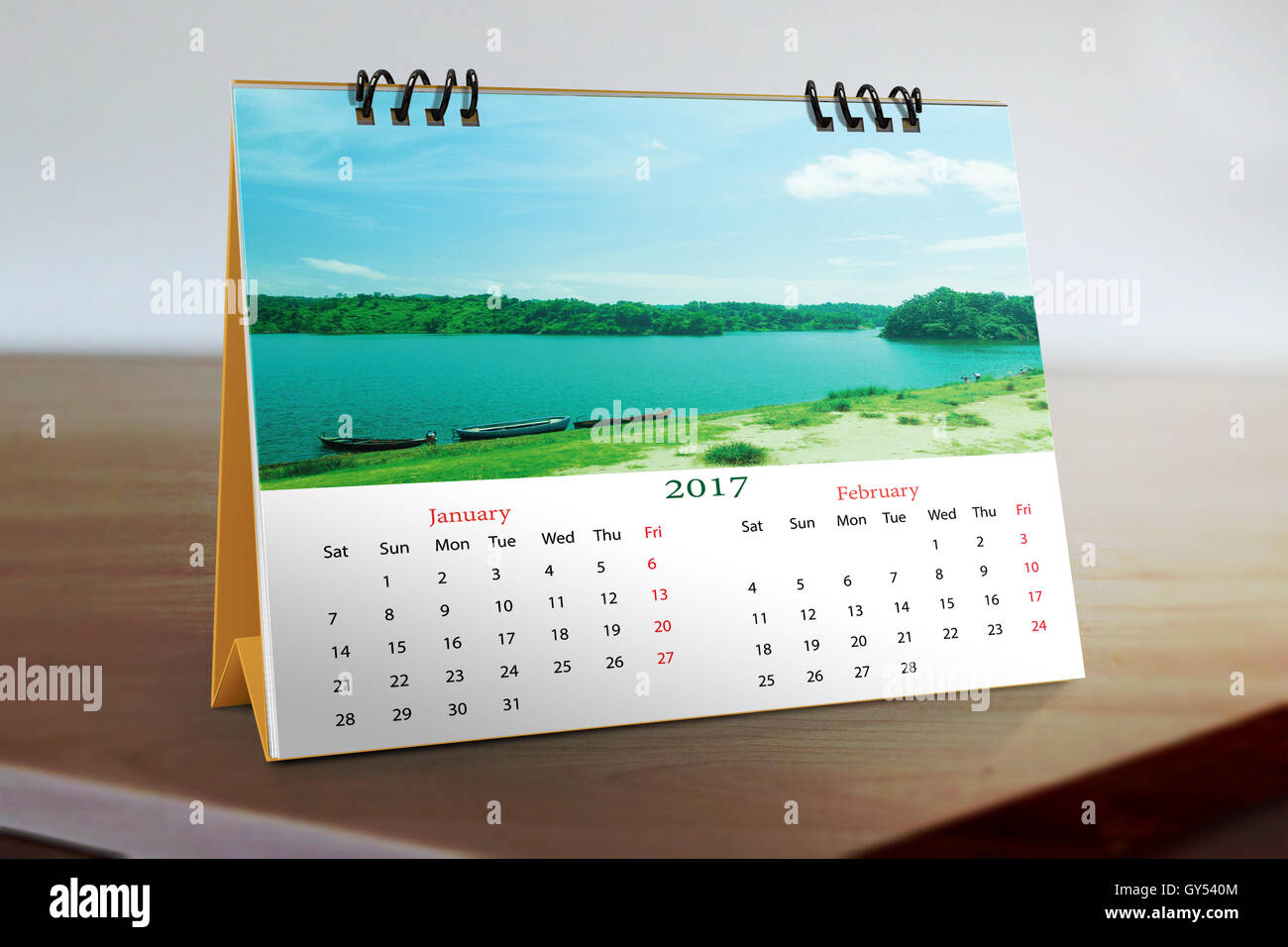 Desktop calendar Design Stock Photo - Alamy