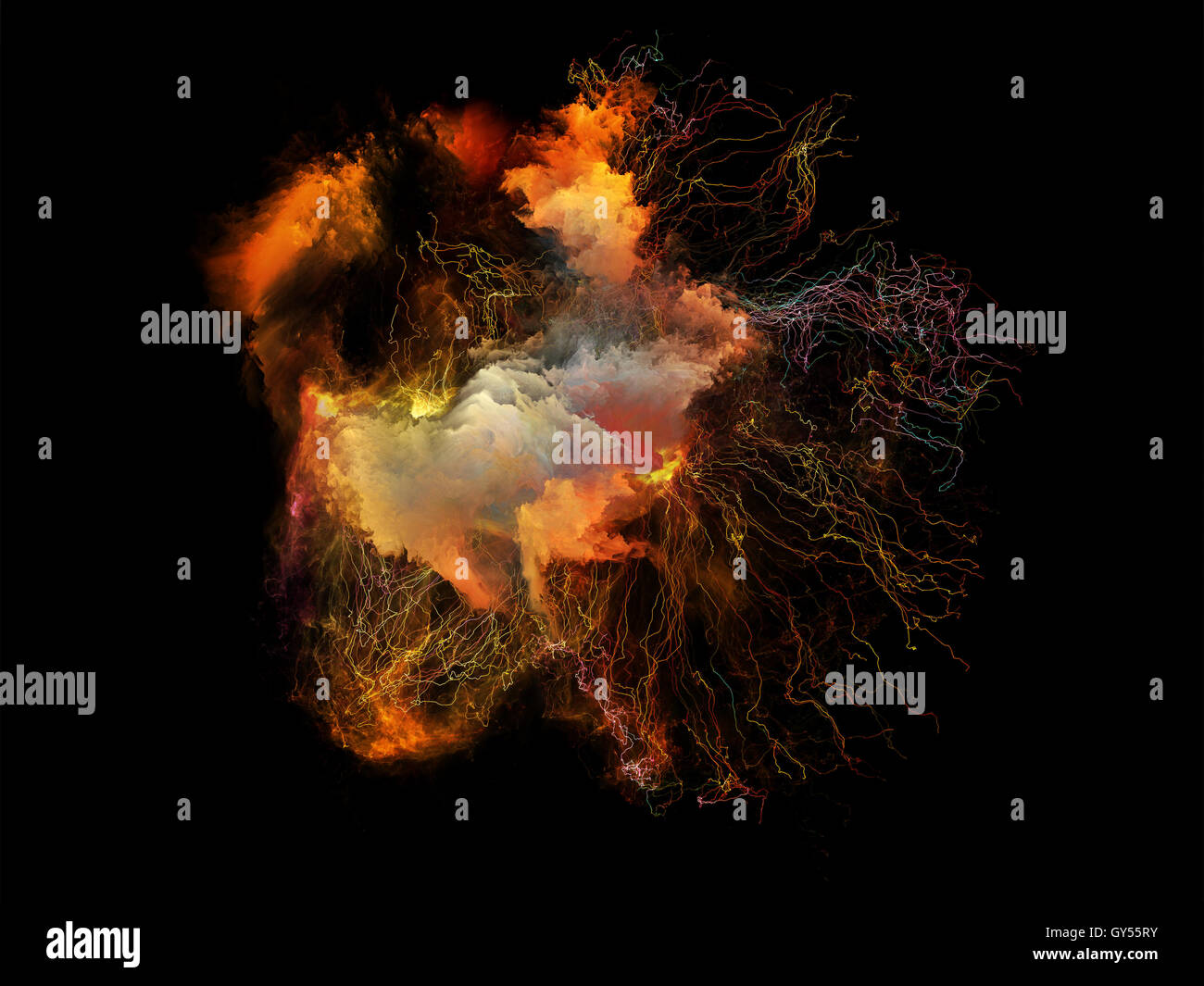 Visualization of Fractal Jellyfish Stock Photo