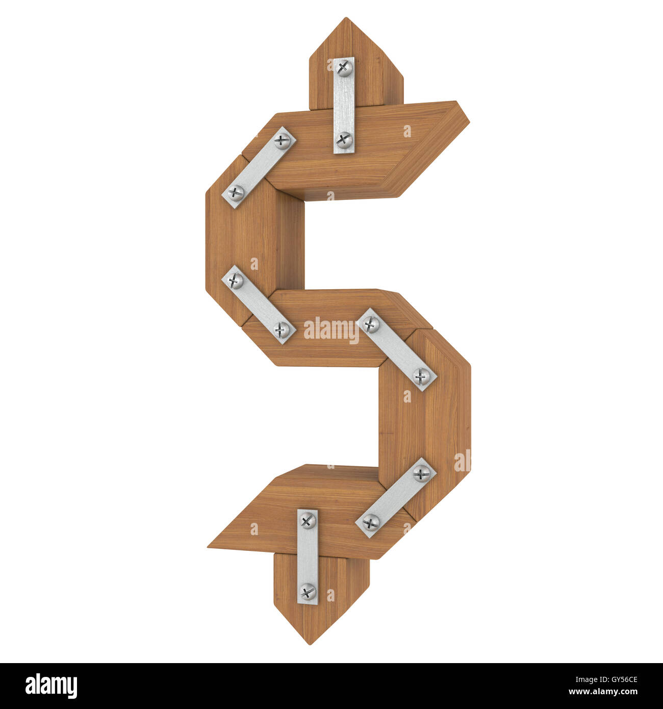 Wooden dollar sign Stock Photo Alamy