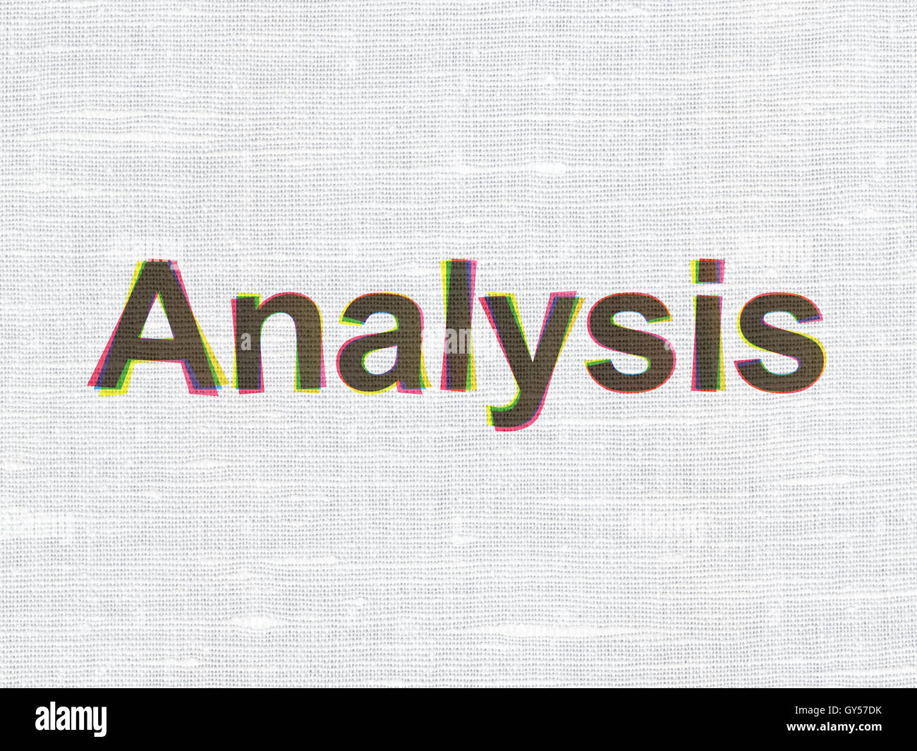 Marketing concept Analysis on fabric texture background Stock Photo