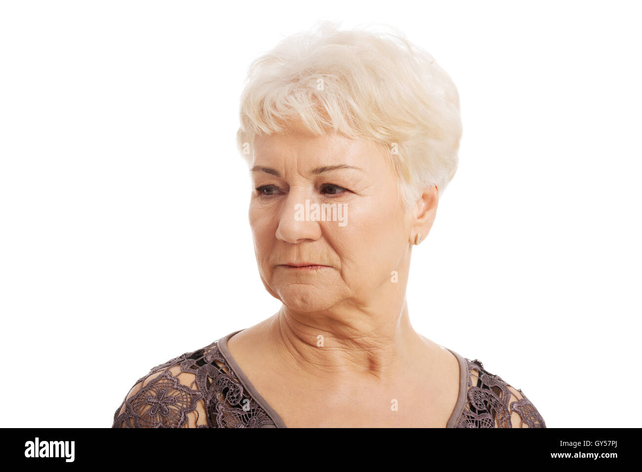 Portrait of an old, elderly lady Stock Photo Alamy