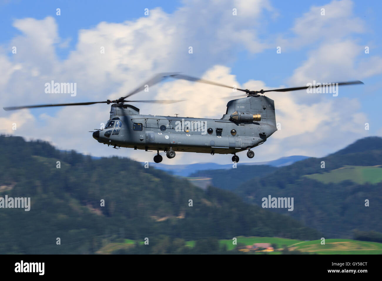 SLIAC, SLOVAKIA - AUGUST 30: Chinook at SIAF airshow in Sliac, Slovakia Stock Photo