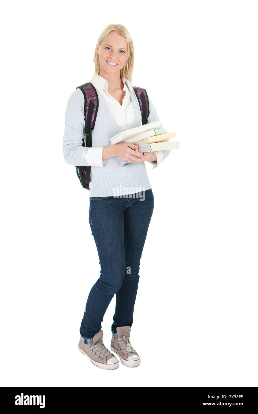 Portrait of beautiful student girl Stock Photo - Alamy