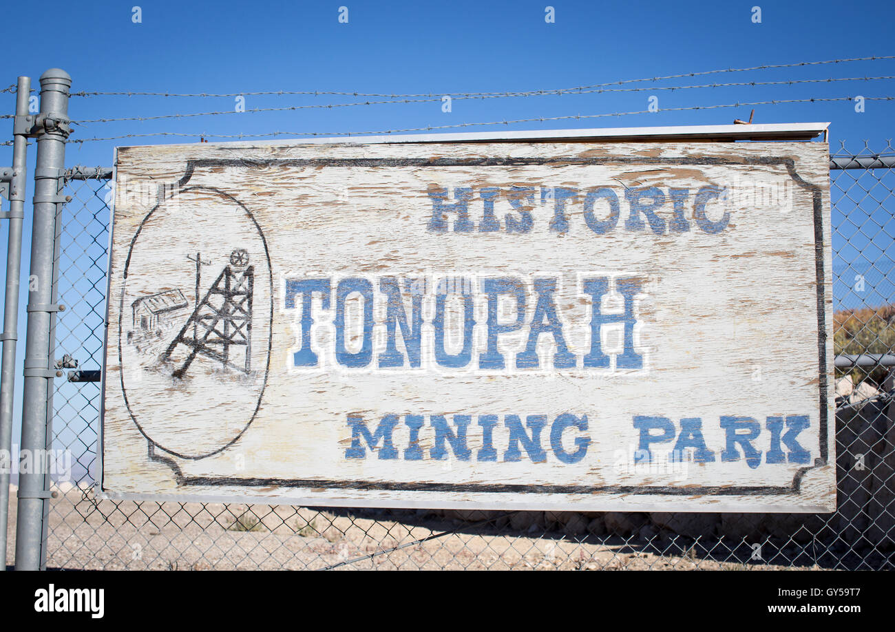 Views of the Tonopah Historic Mining Park in Nevada Stock Photo Alamy