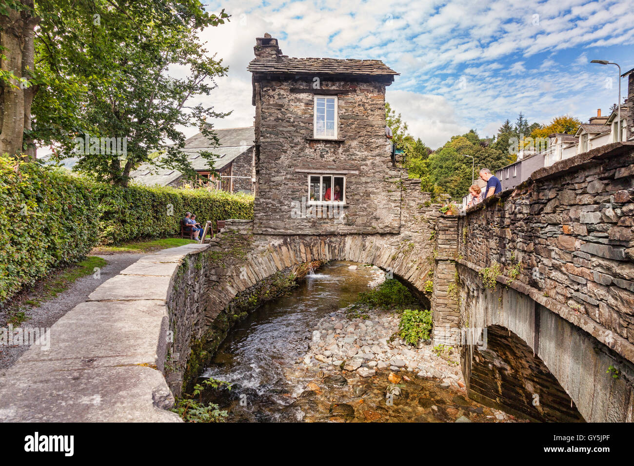 Bridge House, Ambleside, Lake District National Park, Cumbria, England, UK Stock Photo