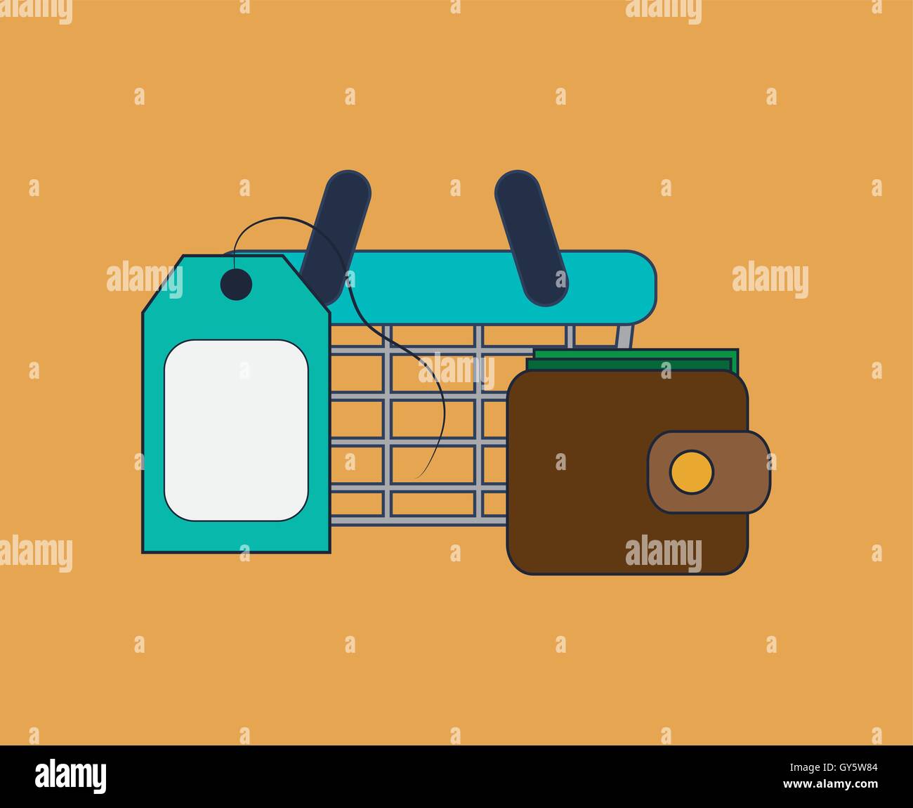 shopping basket and marketing related icons image Stock Vector Image ...