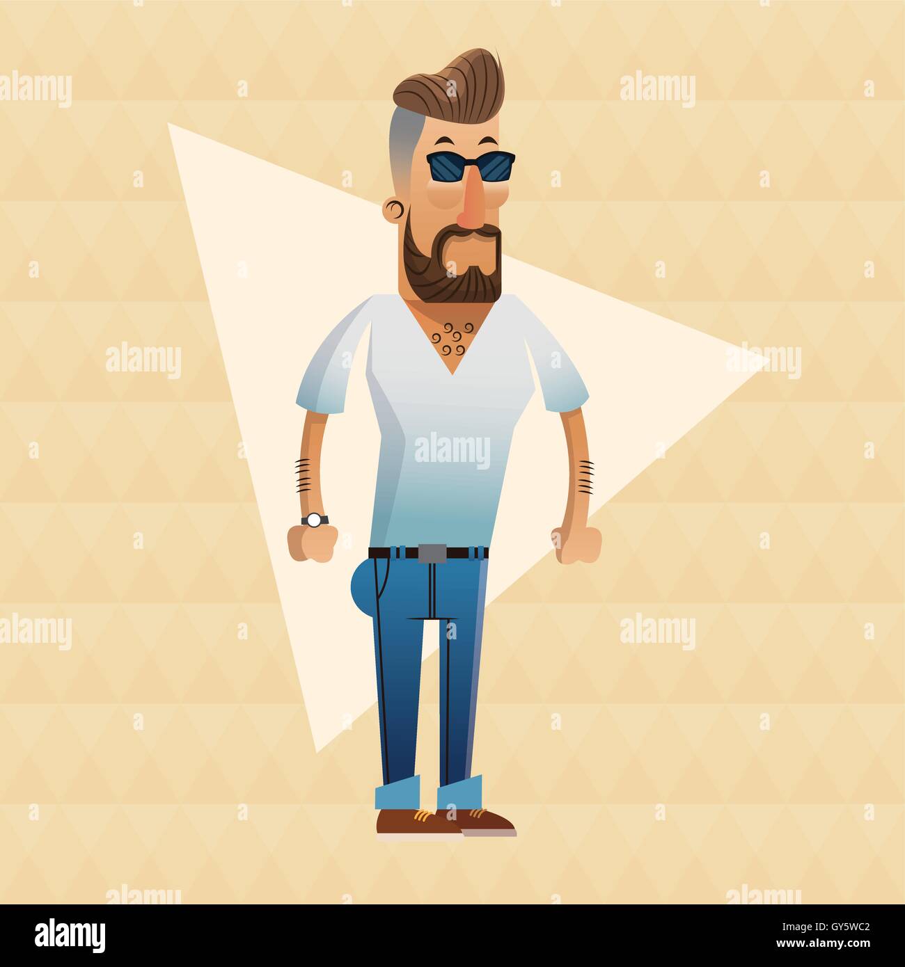Hipster man cartoon design Stock Vector Image & Art - Alamy