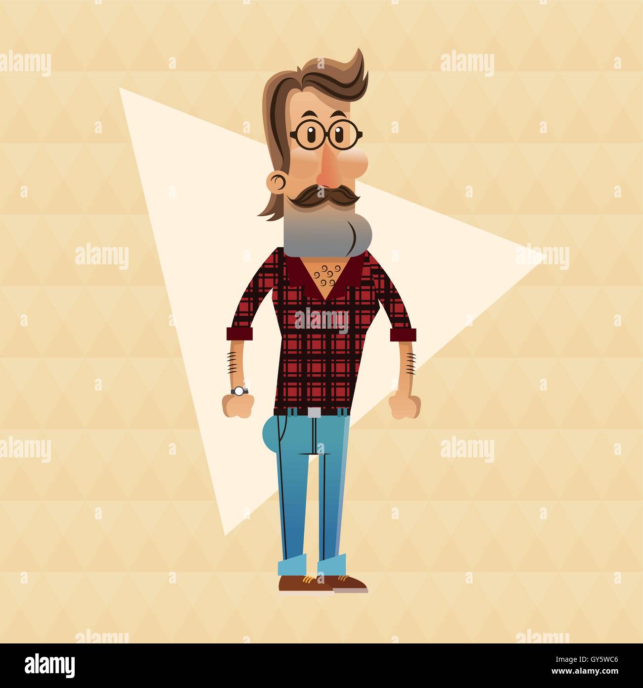 Hipster man cartoon design Stock Vector Image & Art - Alamy