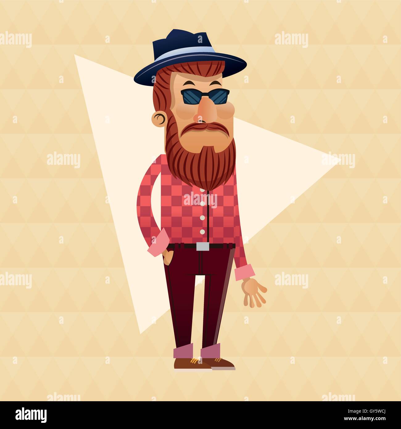 Hipster man cartoon design Stock Vector Image & Art - Alamy