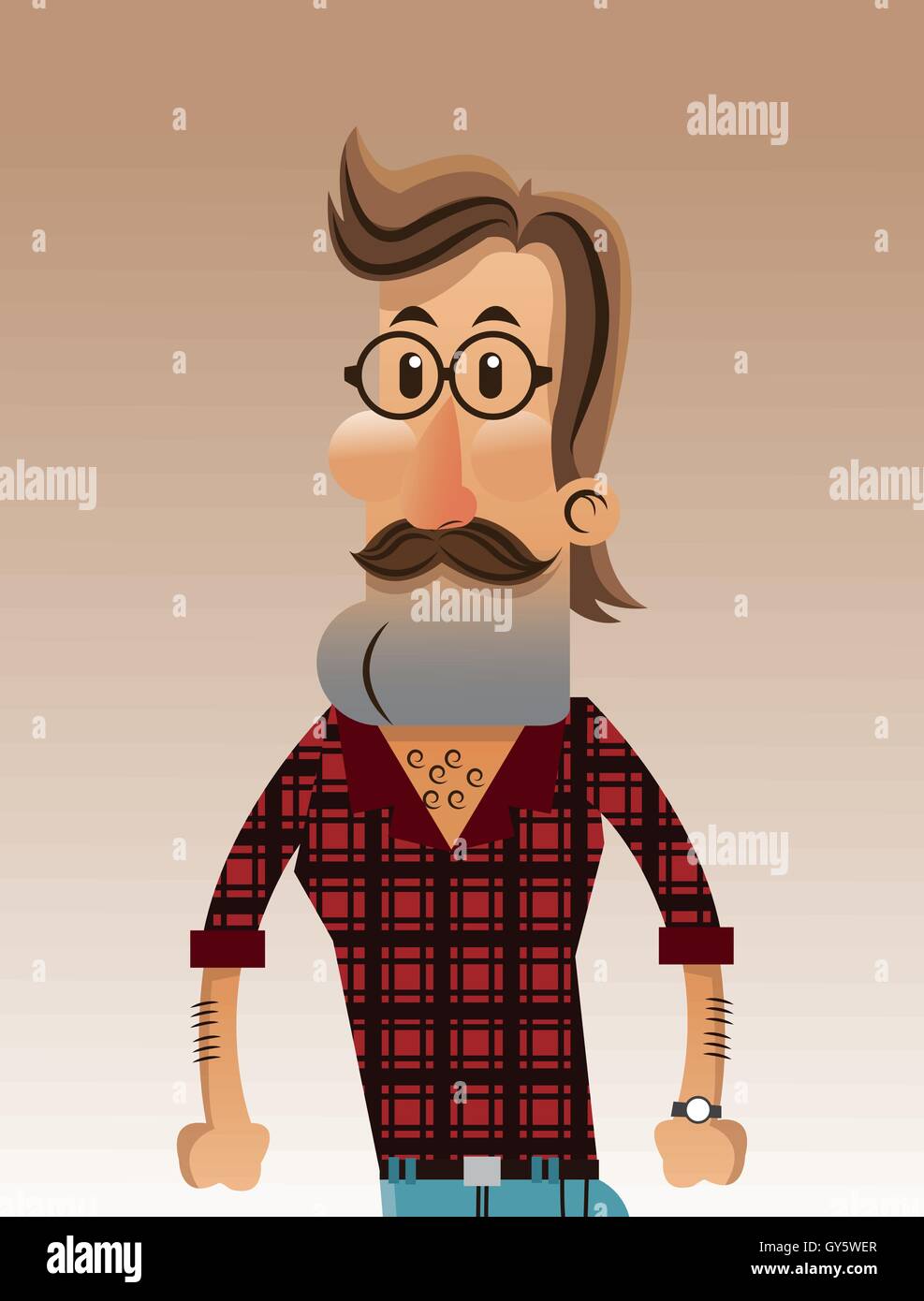 Hipster man cartoon design Stock Vector Image & Art - Alamy